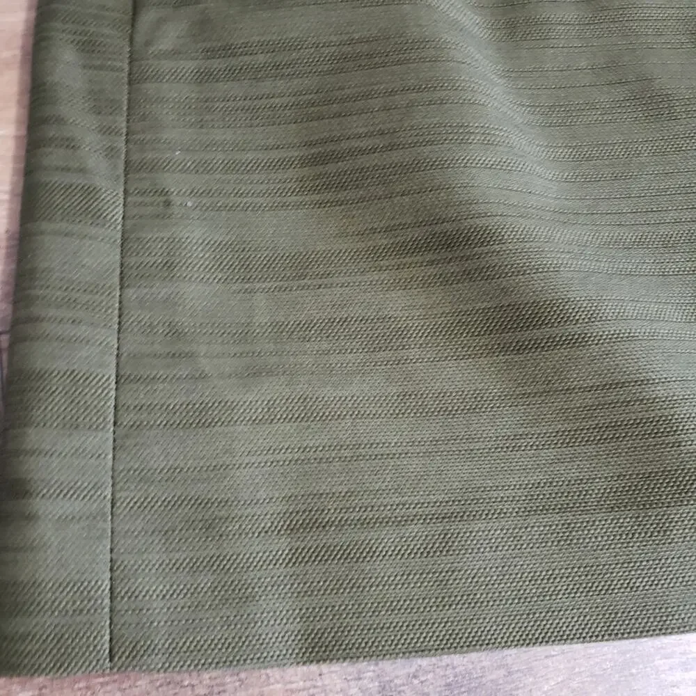 Ann Taylor Space-dyed‎ Striped Pencil Zip Green Lined Mini Skirt Women's